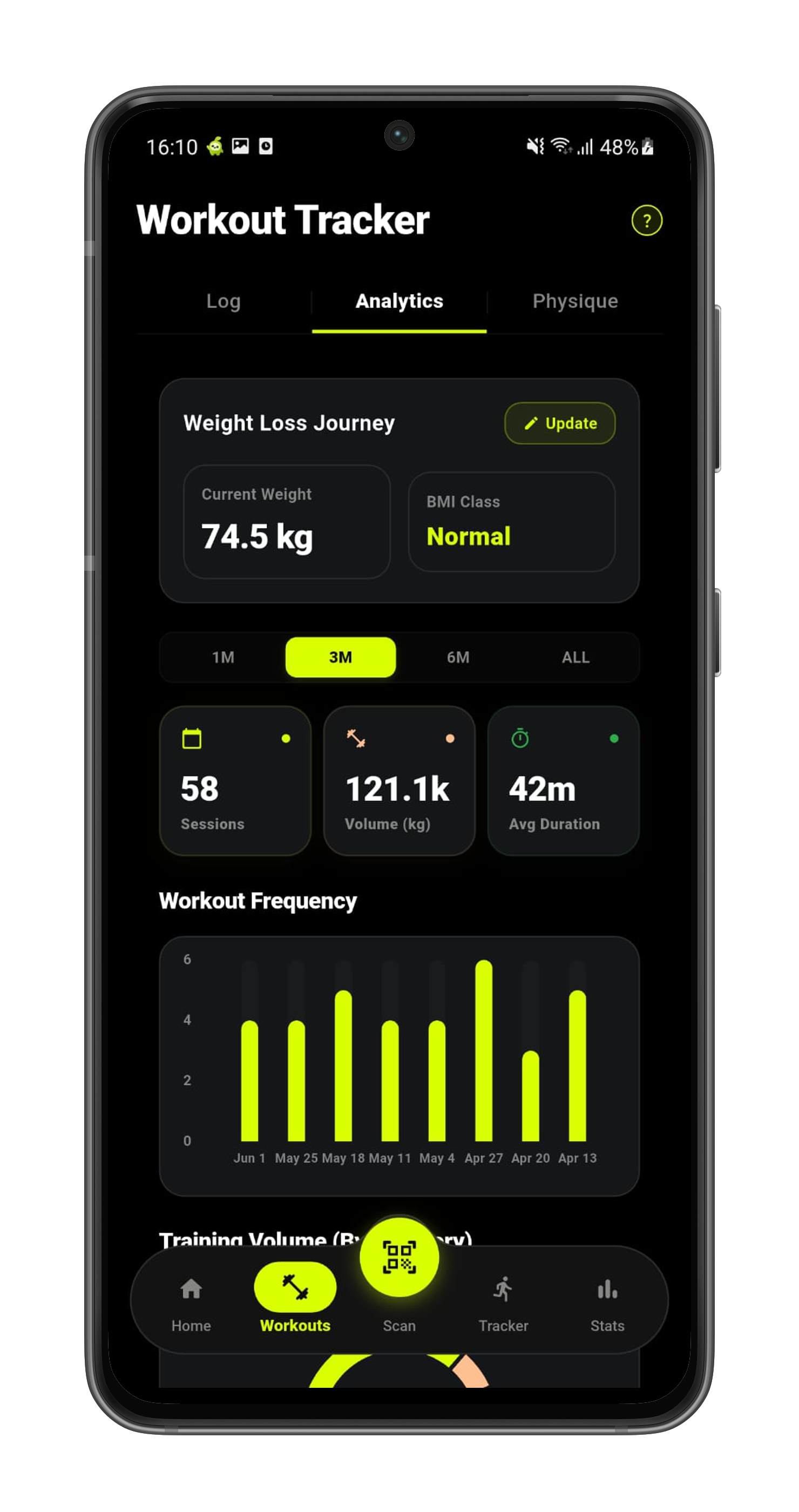 Zivo Workout Tracker Screen 2